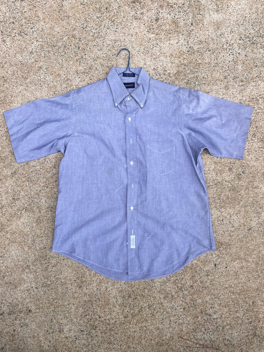 Gant Men’s Short-Sleeve Button-Down Shirt in Heather Blue